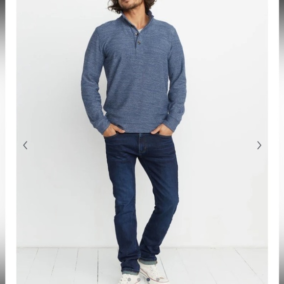 Marine Layer heathered gray Clayton pullover L coastal nautical y2k b23 - Picture 1 of 11